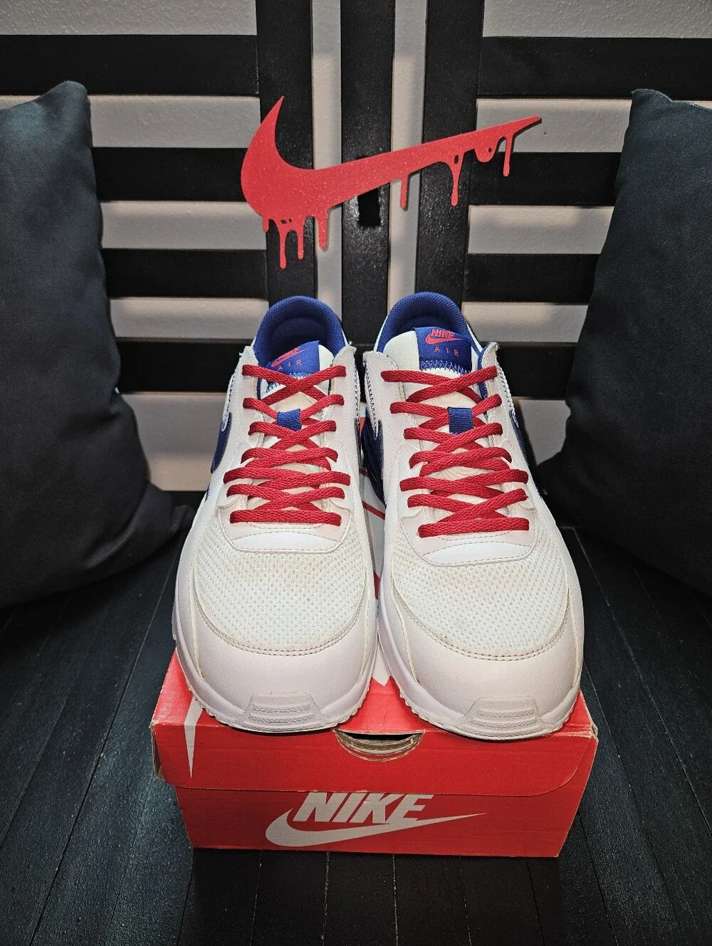 Nike Air Max Excee - Wht/Deep Royal/Red - Sz 11M/12.5W (CZ9168-100)